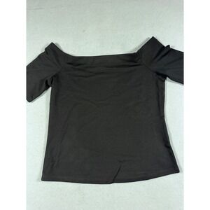HM Women Black Off The Shoulder Short Sleeve Jersey Top Size M NEW